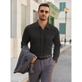 thumbnail image 5 of Youclos Mens Dress Shirts Long Sleeve 4-Way Stretch Wrinkle Resistant Button Down Business Casual Shirt with Pocket, 5 of 9