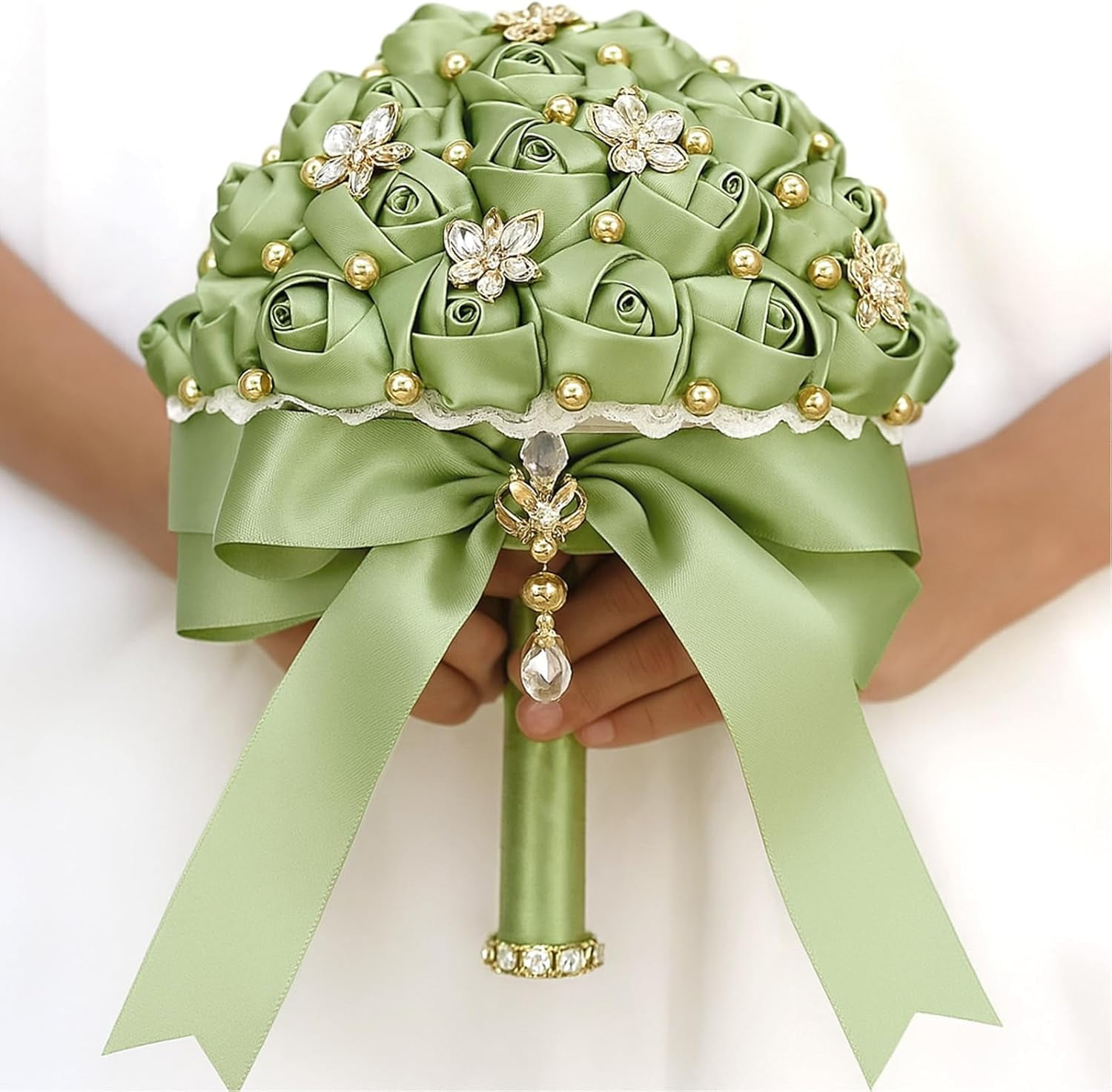 Sage Green Satin Ribbon – 1 1/2'' x 100 Yards Polyester Sage Ribbon for Gift Wrapping, Light Green Ribbons for Crafts, Wedding Invitations, Baby Shower Decor, Floral Bouquets, Wreath Bows