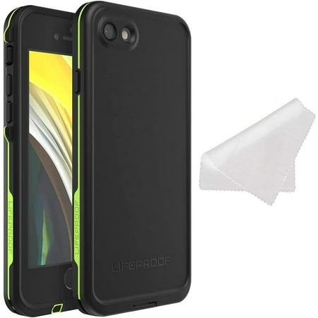 Lifeproof FR Series Waterproof Case for iPhone SE 3rd Gen 2022, iPhone SE 2nd 2020, iPhone 8, iPhone 7 NOT Plus - Non-Retail Packaging - Night LITE Black/Lime