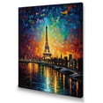 thumbnail image 2 of Designart "Colorful Whimsical Skyline II" City Art Deco Wall Art Living Room, 2 of 5