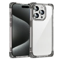 Shockproof Clear Designed for iPhone 13 Pro Max, [Camera & Screen Raised Edge Protection] [Air Guard Four Corner Bumper 15FT Drop Protection] [Not Yellowing] Soft Slim Silicone Case, Black
