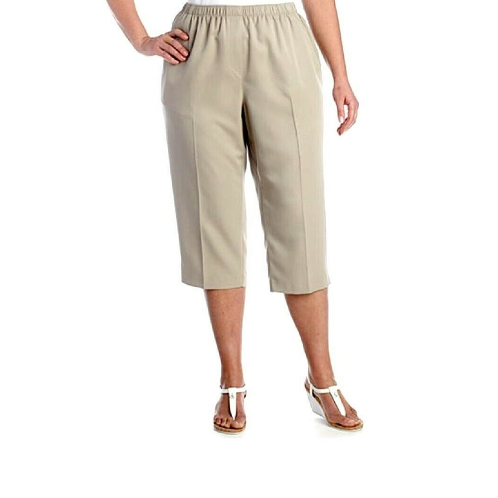 women's pull on stretch capris
