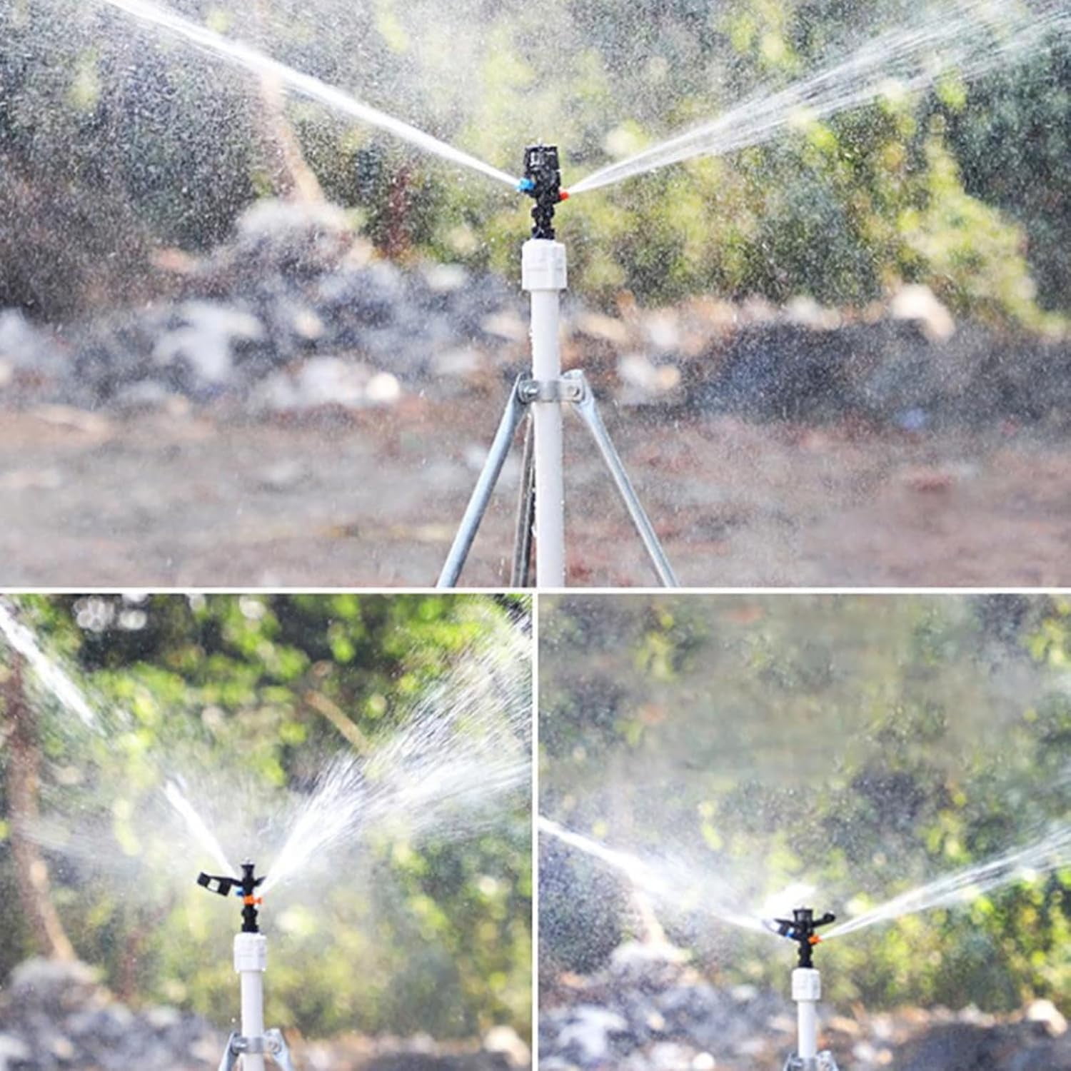 Rocking Arm Sprinklers, 10PCS Plastic G 1/2 Male Thread 360 Rotating Lawn Sprinklers for Yard and Grass Irrigation 4.7x4.5in