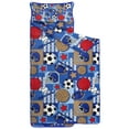 thumbnail image 2 of Baseball Football Pattern Toddler Nap Mats for Kids Preschool,Sleeping Mat Bag or Kids,Toddler Sleeping Bag,Toddler Nap Mat or Daycare, 2 of 6