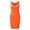 Z-Orange27, variant on JIAYUE Women's Summer Dresses Mini Fashion Square Neck Sleeveless Bodycon Sleeveless Female Solid Color Club Party Casual Dress