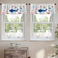 thumbnail image 2 of LALILO Kitchen Curtain Valance Big Marine Collection Sea Rod Pocket Window Curtain 52"x 18" Set of 2, 2 of 5
