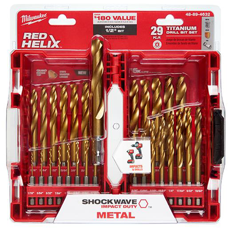 Milwaukee Shockwave 60-Piece Drill & Drive Bit Set - 1/4" Hex Shank, Impact Rated