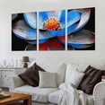 thumbnail image 2 of PRATYUS Lotus Wall Art Canvas Print 3 Piece Set - Beautiful Flower Design - 12x16 Inches 12x16x3pcs, 2 of 4