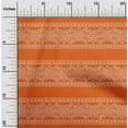 thumbnail image 1 of oneOone Polyester Lycra Orange Fabric Floral Bandhani Craft Projects Decor Fabric Printed By The Yard 56 Inch Wide, 1 of 4