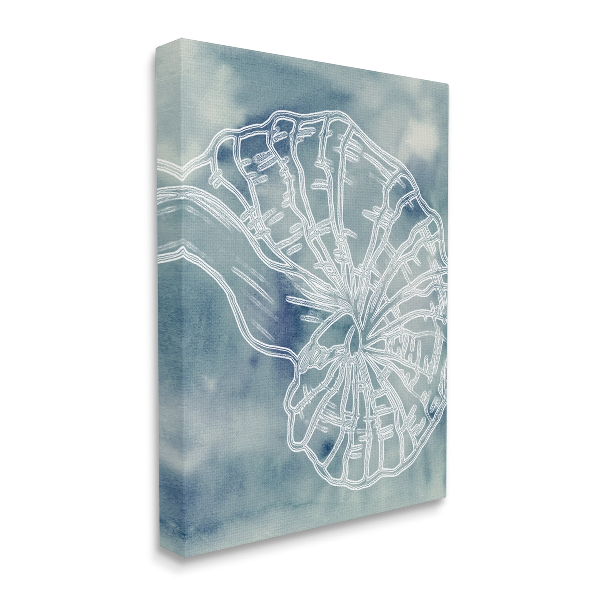 Stupell Industries Spiral Seashell Nautilus Sea Life Watercolor Pattern Graphic Art Gallery Wrapped Canvas Print Wall Art, Design by Ziwei Li