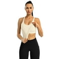 thumbnail image 3 of Alove Strethcy Ribbed Tank Tops With Shelf Bra Racerback Soft Camis, 3 of 5