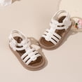 thumbnail image 4 of ITSAME Girls Sandals, Soft Rubber Flats Open Toe Comfy Anti-Slip Summer Fashion Casual Beach Sandals White 10(Little Kids), 4 of 6