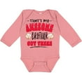 thumbnail image 3 of Inktastic That's My Awesome Brother out There with Baseballs Boys or Girls Long Sleeve Baby Bodysuit, 3 of 5
