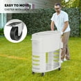 thumbnail image 4 of Ktaxon 70QT Ice Coller Cart, Patio Ice Chest on Wheels with Bottle Opener & Ice Scoop, for Outdoor Party Camping Picnic, White, 4 of 8
