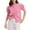 *Pink, variant on ClodeEU Womens Puff Short Sleeve Sweater,Button Down Knitted Sweater Basic Crew Neck Crop Tops Yellow,Womens Plus M
