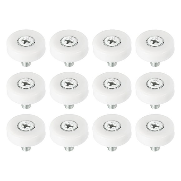 Rodillos de Cajón Uxcell de 22mm, 12 Ruedas de Polea de Plástico para Reemplazo de Cajón