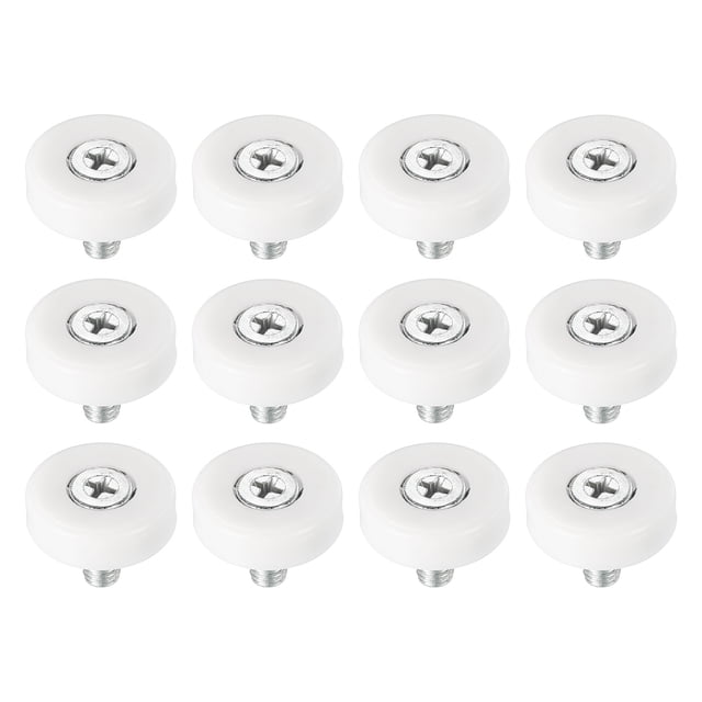 Rodillos de Cajón Uxcell de 22mm, 12 Ruedas de Polea de Plástico para Reemplazo de Cajón