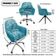 thumbnail image 7 of Whosucclay Turtle Seashell Conch Print Swivel Armchair Accent Dining Chair Cover for Office, Easy to Clean Curved Back Chair Slipcover with Arms Washable Swivel Armchair Cover Protector, 7 of 7
