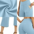 thumbnail image 6 of SIYUDAN Womens Trousers Business Casual Pants For Women Light Blue Adult Trousers For Women Comfortable Pants For Women For Work Womens Wide Leg Pants With Pockets Summer Clothes For Women, 6 of 6