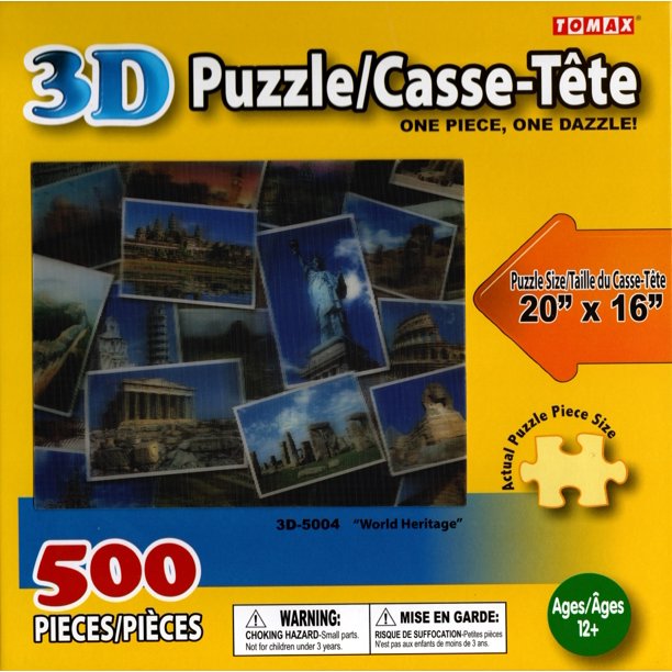 Tomax Jigsaw Puzzle 3d World Heritage 500 Pieces Walmart Com Walmart Com