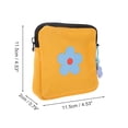 thumbnail image 2 of Unique Bargains 1 Pc Bell Flower Makeup Bag for Business Travel Orange Canvas, 2 of 5