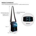 thumbnail image 6 of HELLHERO Butterfly with Zipper Adjustable Strap Double Layer 4.33x1.97x7.09 Adjustable Crossbody Bag Polyester Underarm Shoulder Bag for Adults, 6 of 7