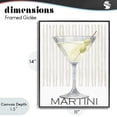 thumbnail image 4 of Stupell Industries Modern Subtle Martini Drink Black Framed Giclee Art, 11 x 14, by Kim Allen, 4 of 8