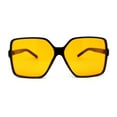 thumbnail image 2 of Womens Pop Color Lens Oversize Thin Plastic Butterfly Sunglasses Black Orange, 2 of 4