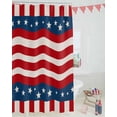 thumbnail image 3 of Independence Day USA Flag Shower Curtain, Patriotic Stars Stripes Shower Curtain Set with Hooks, Spring Summer Waterproof Fabric Shower Curtains for Bathroom Decor, 36x72 Inch Bath Curtain, 3 of 6