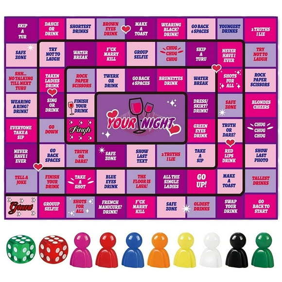 Girls Night Board Game Leather Tabletop Card Game for Teens Family Game Night Indoor Activities for Kids Ages 7 14