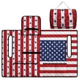 thumbnail image 5 of Whosucclay Golf Cart Accessories for Club Car EZGO, 4 Storage Pockets Golf Cart Seat Cushion Cover Stain-Resistant Club Car Seat Cover, American Flag Striped, 5 of 9