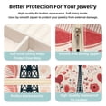 thumbnail image 3 of Valentine's Day Travel Portable Square Jewelry Box Organizer for Girls and Women with Ring Earring Necklace Bracelet Storage Display Case Holder, 3 of 6