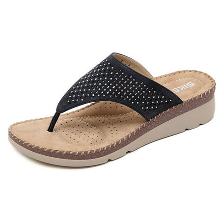 

Women Sandals Soft Bottom Summer Shoes for Women Wedge Heels Sandalias Mujer Beach Slippers Women Flip Flops