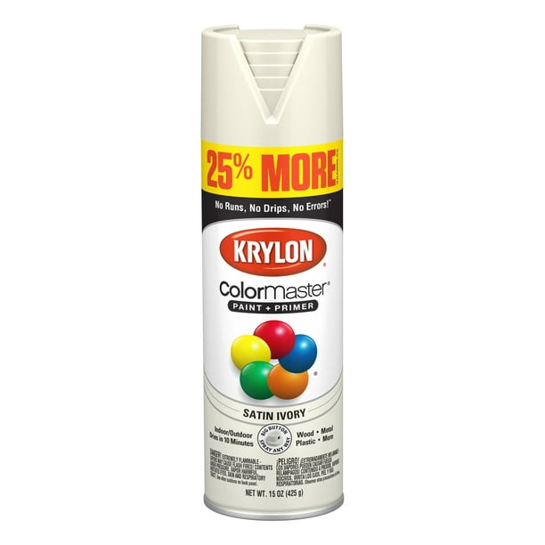 Krylon® ColorMaster Paint + Primer Satin Ivory, 15Oz