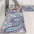 thumbnail image 2 of Kitchen Rugs Sets Of 2,Purple and Teal Paisley and Floral Pattern Anti Fatigue Kitchen Mat Rugs Non Slip Washable,Decorative Kitchen Floor Mats for Kitchen,Sink,Laundry,17"X47", 2 of 5