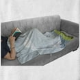 thumbnail image 6 of Cloud Soft Flannel Fleece Blanket, Cartoon Mountains Landscape with Grass and Snow Idyllic Scene of Nature, Cozy Plush for Indoor and Outdoor Use, 50" x 70", Bluegrey Green Pale Blue, by Ambesonne, 6 of 6