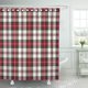 thumbnail image 1 of ABPHQTO Pijamas de material de vacaciones de franela a cuadros rojos a cuadros de Navidad británica verde cortina de ducha Retro cortina de baño 165x180 cm, 1 of 2