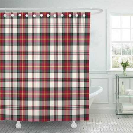 plaid shower curtain liner