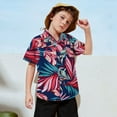 thumbnail image 2 of Toddler Baby Boys Shirts Kids Girls Short Sleeve Summer Casual Gentleman Hawaii Beach Holiday Floral Cute Clothes for Boys Size 6-9 Months, 2 of 5