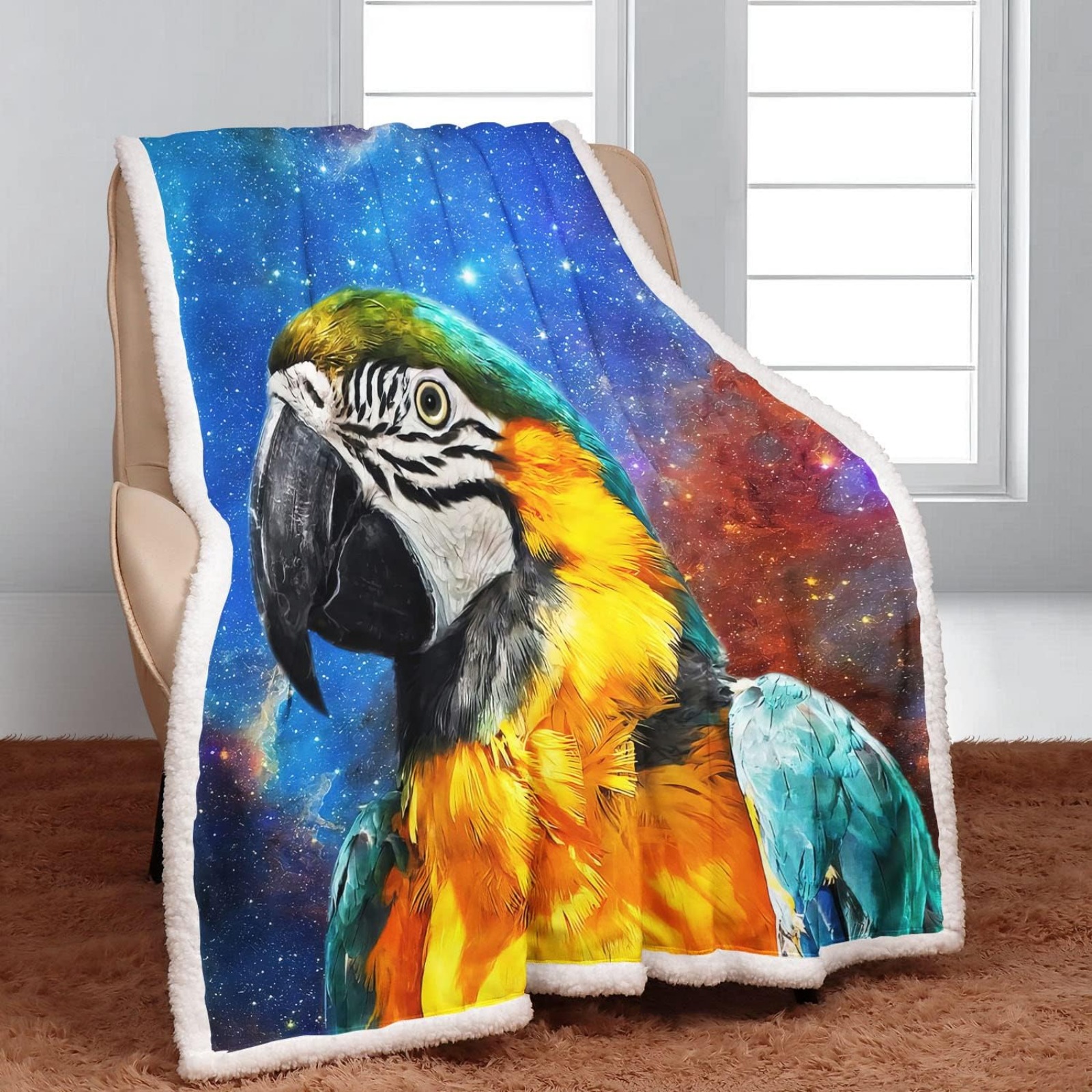 50" x 60"Animal Print Fleece Throw Blankets for Couch Sofa Bed, Manatee Family Sherpa Blanket, Super Soft Warm and Lightweight