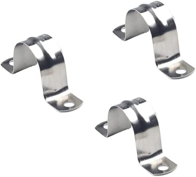 M12 U Bracket Rigid Pipe Strap Clip Fastener, 1/2" Stainless Steel 2