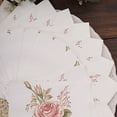 thumbnail image 5 of BalsaCircle 20 Ivory 13x13 in Cocktail Paper Napkins Pink Rose Design Party Events Decorations Supplies, 5 of 8