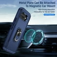 thumbnail image 6 of Designed for Google Pixel 9a Case, Military-Grade Drop Protection, Shockproof Phone Case Cover, Magnetic Car Mount Ring Kickstand Bumper Hard Case for Google Pixel 9a, Blue, 6 of 10