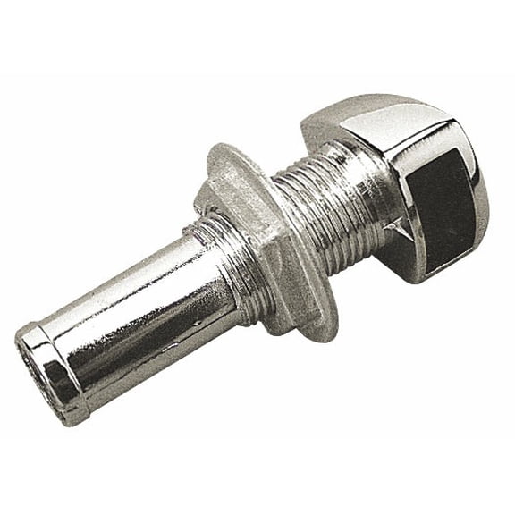 Sea Dog Gas Tank Vent 1" with 5/8" Hose, Zinc Chrome-Plated