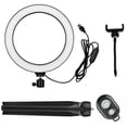 thumbnail image 2 of LED ring light with stand and 1 phone holder, dimmable desk lamp, 2 of 5