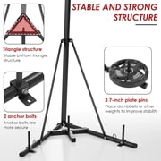 TLSUNNY 150 LBS Height Adjustable Punching Bag Stand, Heavy Duty Free Standing Boxing Bag Stand with Weighted Base, for Home Gym & Fitness Training