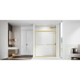 thumbnail image 2 of 50-54 in.W x 72 in.H Double Sliding Framed Shower Door,Clear Tempered Glass,Stainless Steel Frame,Brushed Gold, 2 of 5