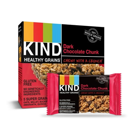 KIND Healthy Grains Granola Bar, Dark Chocolate Chunk, 1.2 Oz, 5
