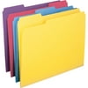 Smead File Folders with Antimicrobial Product Protection, Purple, Red, Yellow, Blue, 100 / Box (Quantity)