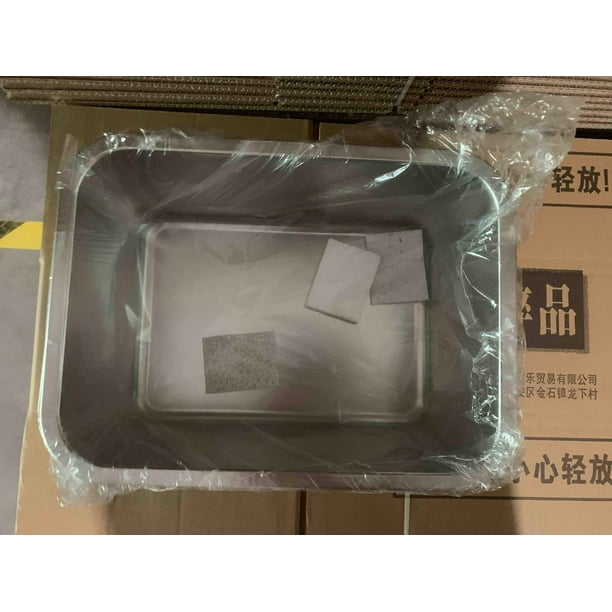 Caja de Basura de Gato Caja de Basura de Gato de Acero Inoxidable, Caja de Basura de Gato de Metal de Gran Tamaño, Caja de Basura de Gato Lisa, Caja de Basura para Gatos, Caja de Basura para Gatos, Ca